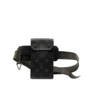 Pre-owned Leather belts Louis Vuitton Vintage , Black , Dames