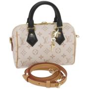 Pre-owned Canvas handbags Louis Vuitton Vintage , Beige , Dames