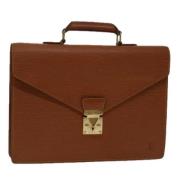 Pre-owned Leather briefcases Louis Vuitton Vintage , Brown , Dames