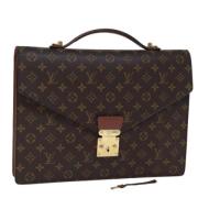 Pre-owned Canvas handbags Louis Vuitton Vintage , Brown , Dames