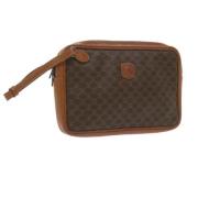 Pre-owned Leather clutches Celine Vintage , Brown , Dames