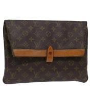 Pre-owned Canvas clutches Louis Vuitton Vintage , Brown , Dames