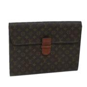 Pre-owned Canvas briefcases Louis Vuitton Vintage , Brown , Dames