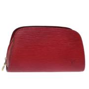 Pre-owned Leather pouches Louis Vuitton Vintage , Red , Dames