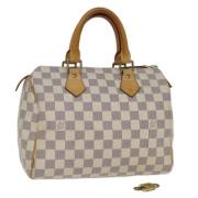 Pre-owned Canvas handbags Louis Vuitton Vintage , White , Dames