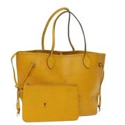 Pre-owned Leather totes Louis Vuitton Vintage , Yellow , Dames