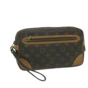 Pre-owned Canvas clutches Louis Vuitton Vintage , Brown , Dames