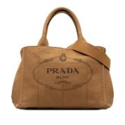 Pre-owned Canvas prada-bags Prada Vintage , Brown , Dames