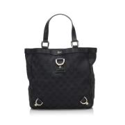 Pre-owned Leather handbags Gucci Vintage , Black , Dames