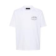 Wit Logo Print Crew Neck T-shirt Amiri , White , Heren