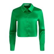 Smaragdgroene Klassieke Kraag Blouse Alice + Olivia , Green , Dames