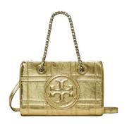 Gewatteerde leren schoudertas met ketting Tory Burch , Yellow , Dames