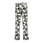 Zwarte Broek met Contrasterende Palmenprint Palm Angels , Multicolor ,...