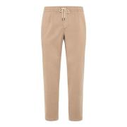 City Broek van Stretch Katoen Tencel Boggi Milano , Beige , Heren