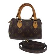 Pre-owned Canvas handbags Louis Vuitton Vintage , Brown , Dames