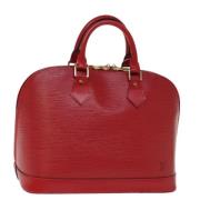 Pre-owned Leather handbags Louis Vuitton Vintage , Red , Dames