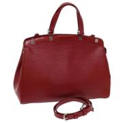 Pre-owned Leather handbags Louis Vuitton Vintage , Red , Dames