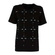 Dames T-shirt Lang/Kort/Mouwloos Liu Jo , Black , Dames