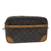 Pre-owned Canvas clutches Louis Vuitton Vintage , Brown , Dames