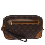 Pre-owned Canvas clutches Louis Vuitton Vintage , Brown , Dames