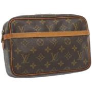 Pre-owned Canvas clutches Louis Vuitton Vintage , Brown , Dames