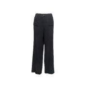 Pre-owned Wool bottoms Chanel Vintage , Blue , Dames