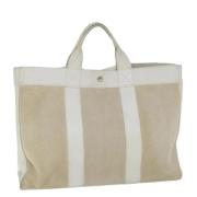 Pre-owned Canvas handbags Hermès Vintage , Beige , Dames