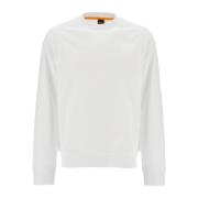 Basic Crew Logo Sweatshirt Boss , White , Heren