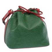 Pre-owned Leather shoulder-bags Louis Vuitton Vintage , Green , Dames