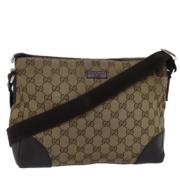 Pre-owned Canvas gucci-bags Gucci Vintage , Beige , Dames