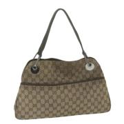 Pre-owned Canvas totes Gucci Vintage , Beige , Dames