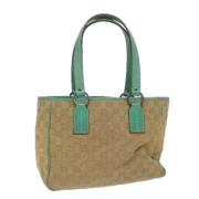 Pre-owned Canvas totes Gucci Vintage , Beige , Dames