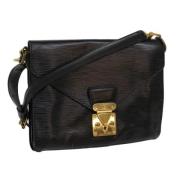 Pre-owned Leather clutches Louis Vuitton Vintage , Black , Dames