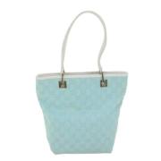 Pre-owned Canvas totes Gucci Vintage , Blue , Dames