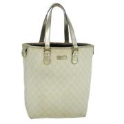 Pre-owned Leather totes Gucci Vintage , White , Dames