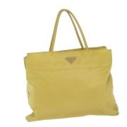 Pre-owned Nylon totes Prada Vintage , Yellow , Dames