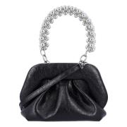 Zwarte kralen handvat Clutch tas THEMOIRè , Black , Dames