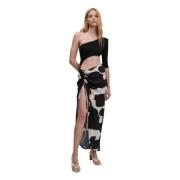 Maxi Rok met Vrouwenhoofdprint Undress Code , Multicolor , Dames