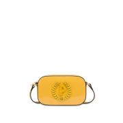 Gele Schoudertas met P-Alloro Logo Pollini , Yellow , Dames