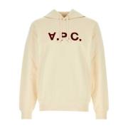 Ivoor Katoenen Sweatshirt A.p.c. , White , Heren