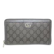 Pre-owned Canvas wallets Gucci Vintage , Gray , Dames