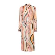 Multikleur Gestreepte Jurk met Crepe Textuur PS By Paul Smith , Multic...