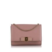 Pre-owned Leather shoulder-bags Salvatore Ferragamo Pre-owned , Pink ,...