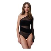 and the City Bodysuit Undress Code , Black , Dames