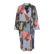 Schaduw Collage Kimono Jurk Bitte Kai Rand , Multicolor , Dames