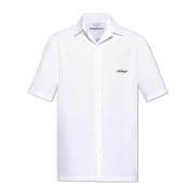 Katoenen korte mouwen shirt Off White , White , Heren