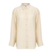 Elegante Blouse Oatmeal Soaked in Luxury , Beige , Dames