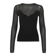 Zwarte Blouse met Lange Mouwen Sameagz Gestuz , Black , Dames