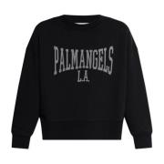 Sweatshirt met logo Palm Angels , Black , Dames