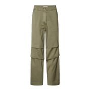 Geplooide Alphas Broek Burnt Olive Rabens Saloner , Green , Dames